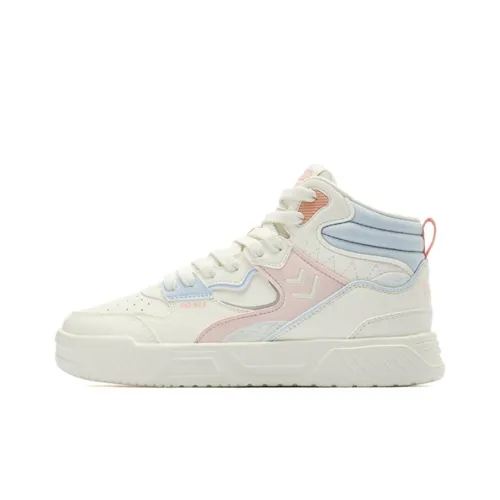 QIAODAN Warm High Top Skateboard Shoes Women's Dream Blue