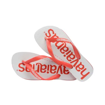 Havaianas Logomania 2 Stylish Sandals Unisex Silver Red