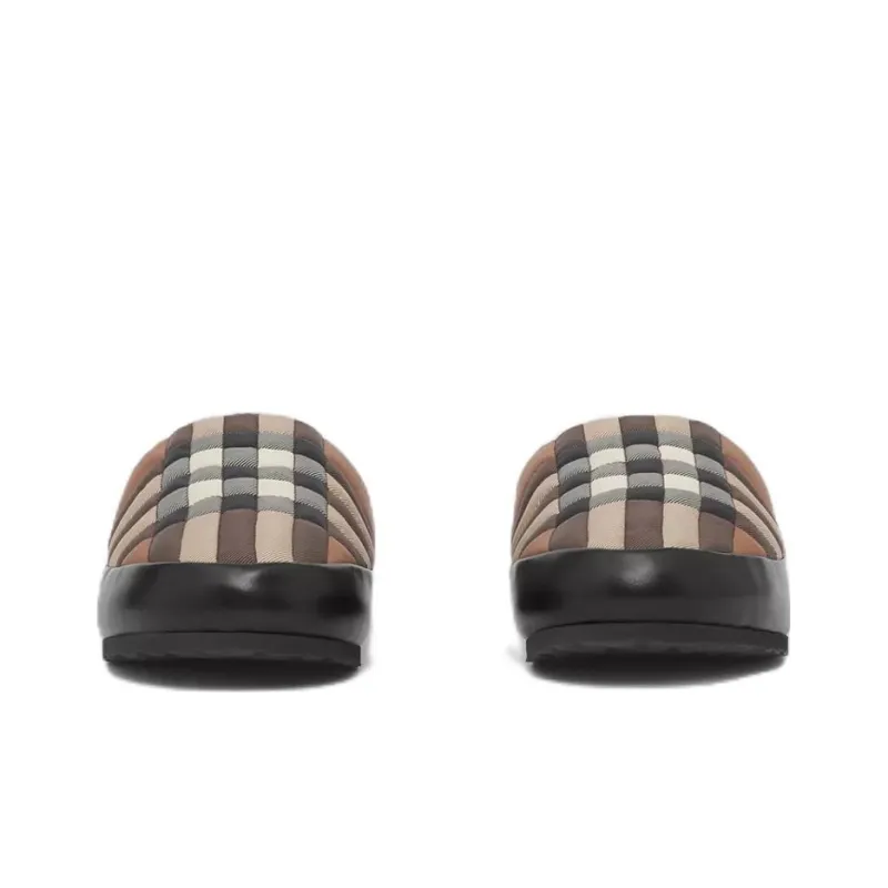 Burberry Birch Check Print Slipper Dark Brown-2