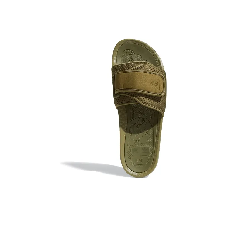 Adidas Boost Slide Pharrell Olive Cargo-4