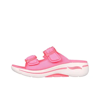 Skechers Go Walk Arch Fit Rubber Sole Quick Dry Slide Slippers Women's Pink