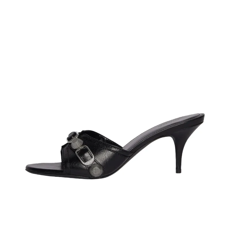 Balenciaga Cagole Sandals 'Leather Black' Women's-0