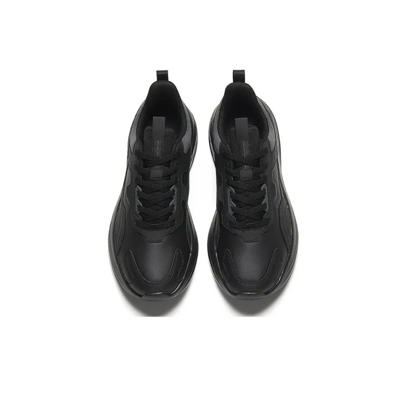 Anta Anti Slip Wear Resistant Low Top Running Shoes Men's Black-2