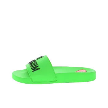 MOSCHINO Rubber Sole Slide Slippers Women's Green