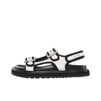 Lucia Tacci Designer Collection Beach Sandals Women's Black White