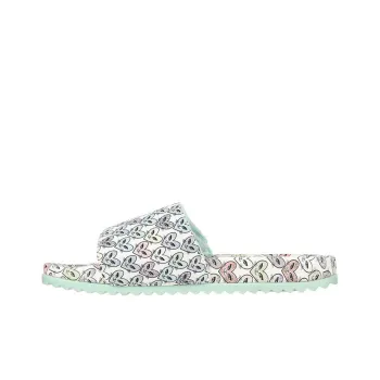 Skechers Bob's Slide Slippers Women's White/Green/Multicolor