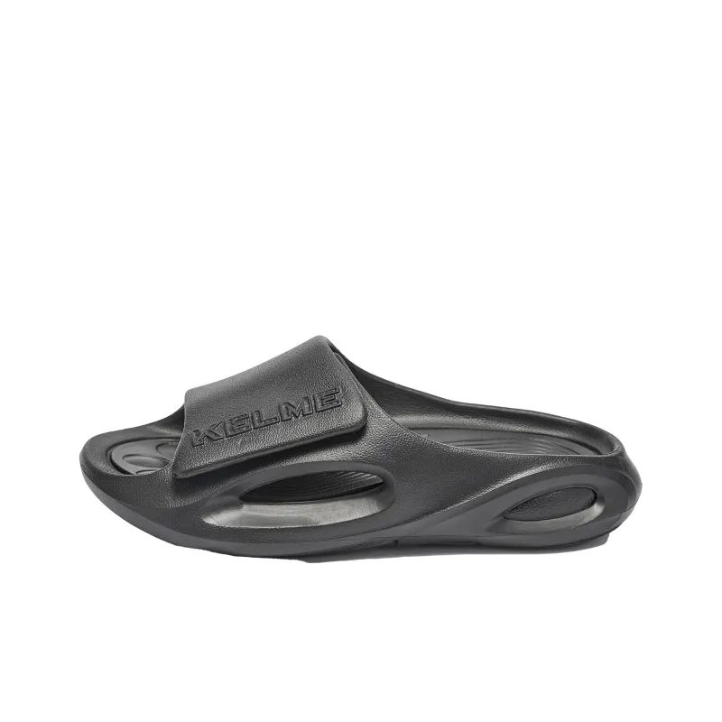 KELME EVA Slip Resistant Slide Slippers Unisex Black-0