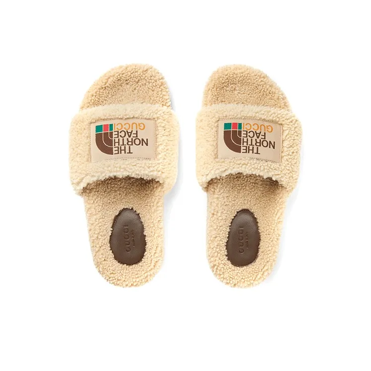 The North Face X GUCCI Slides Beige Women's-2