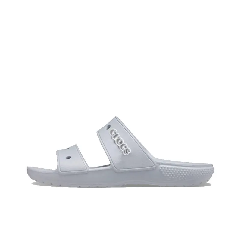 Crocs Classic Double Band Slide Sandals Light Grey-0