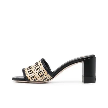 FENDI Slide Slippers Women's Black