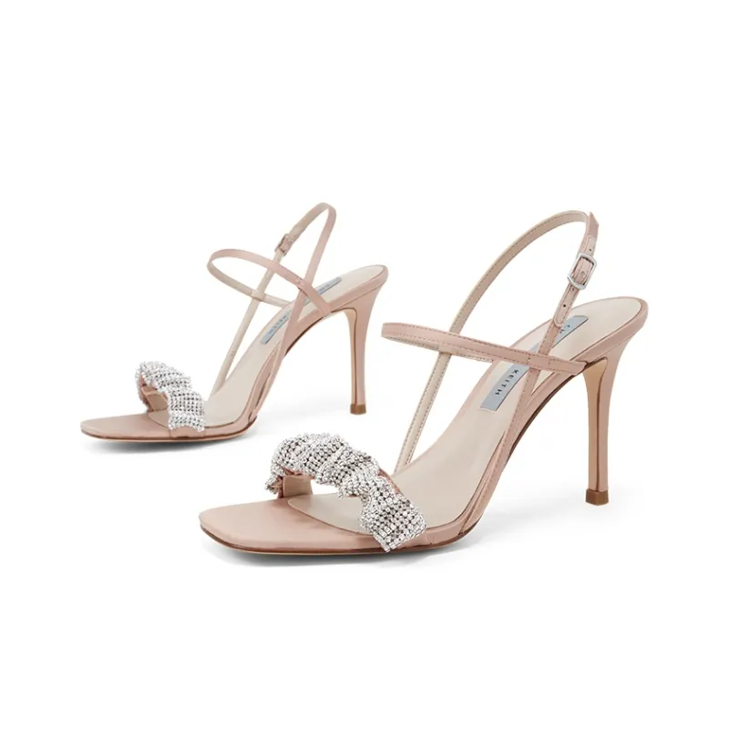 CHARLES&KEITH Stylish Sandal 9cm Women's Light Red-2