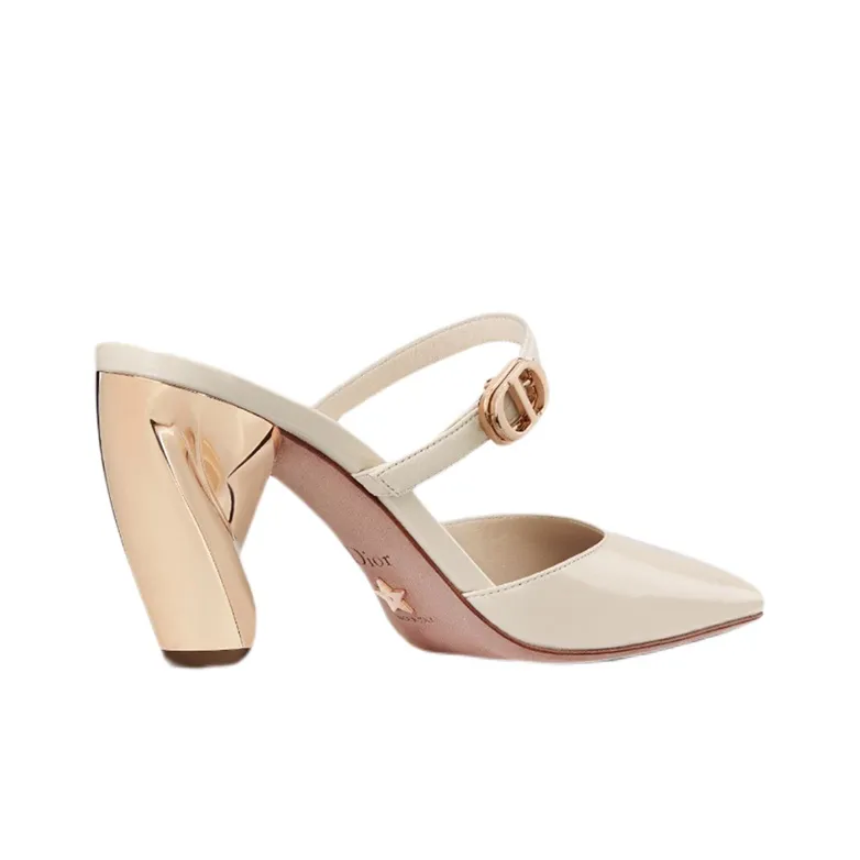 DIOR Rhodes High Heels 8cm Women's White-3