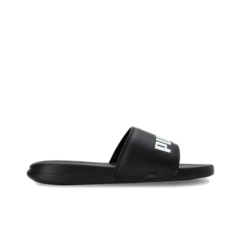 PUMA Popcat 20 Rubber Sole Slide Slippers Unisex Black White-1