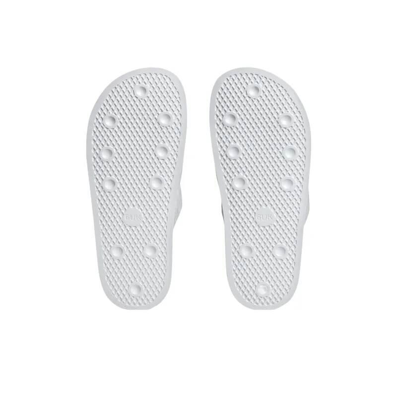Adidas Adilette Essential Slides Triple White Women's-5