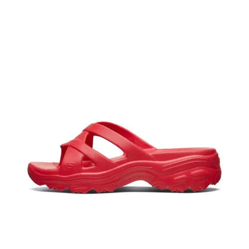 Skechers D'LITES Series Slide Slippers Women's Red