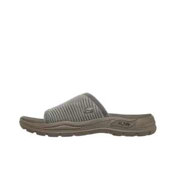 Skechers Arch Fit Motley Rubber Sole Quiet Slide Slippers Men's Taupe