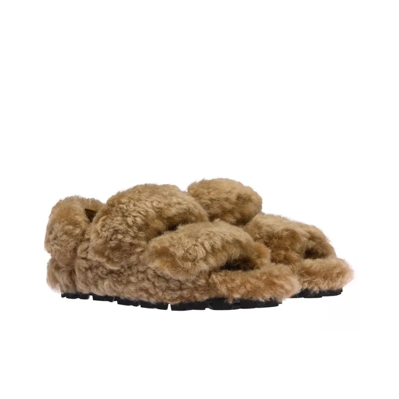 MIU MIU One Strap Sandals Women's Brown-1