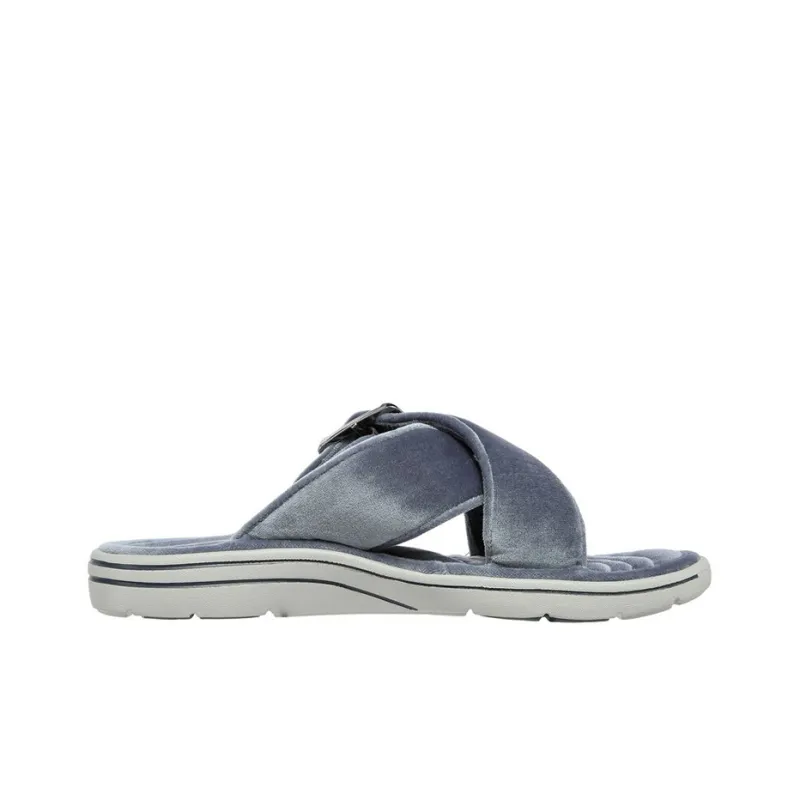 Skechers ARCH FIT LOUNGE Rubber Sole Quick Dry Slide Slippers Women's Blue-1