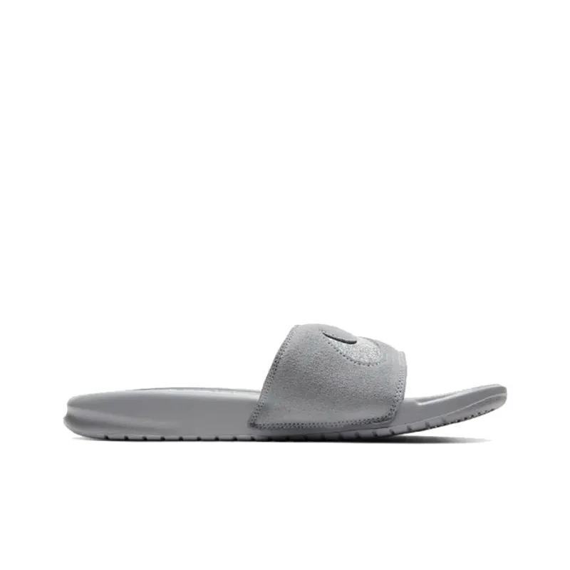 Nike Benassi Jdi Leather Se Gray Slippers Women's-1