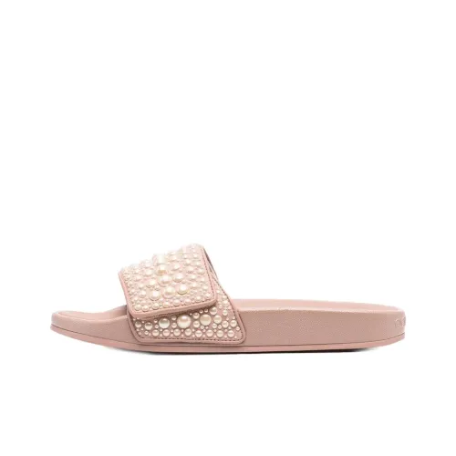 Jimmy Choo Fitz Pearl-embellished Slides