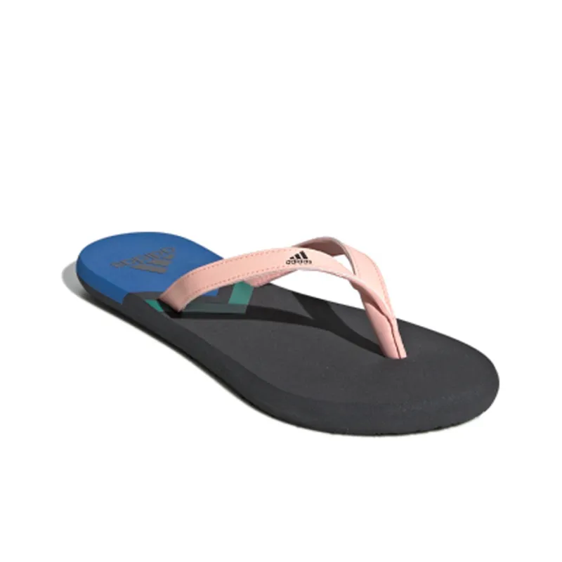 Adidas Eezay Flip Flop Slipper 'Black Pink Blue' Women's-2