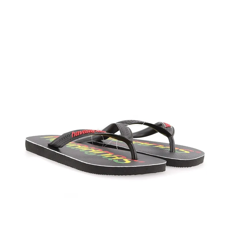 Havaianas Logomania Stylish Sandals Unisex Black-3