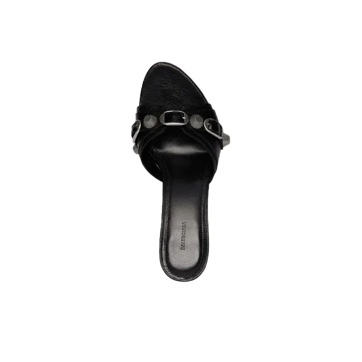 Balenciaga Cagole Sandals 'Leather Black' Women's-3