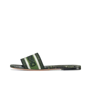 DIOR Dway Slide Slippers Women's Black Green