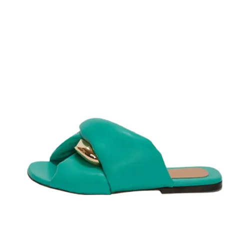 JW Anderson Chain Slide Slippers Women's Aqua Green