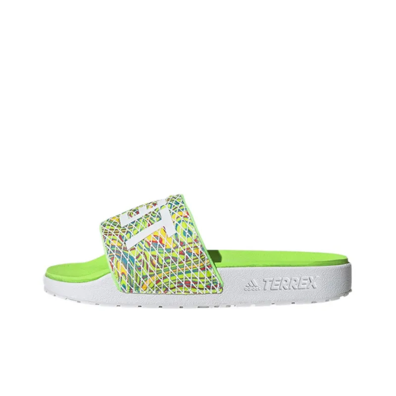 Adidas Adilette Series Slide Slippers Women's Neon Green/White-0