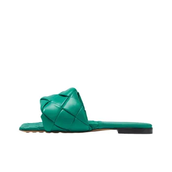 Bottega Veneta Quiet Slide Slippers Women's Dark Green