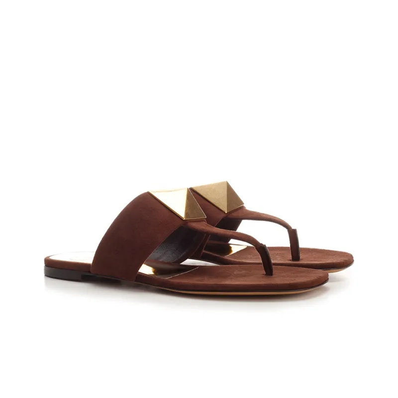 Valentino One Stud Flip Flops Women's-1