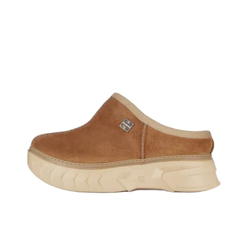 GIVENCHY Marshmallow Rubber Sole Abrasion-Resistant Wrap-toe Slippers Women's Umber