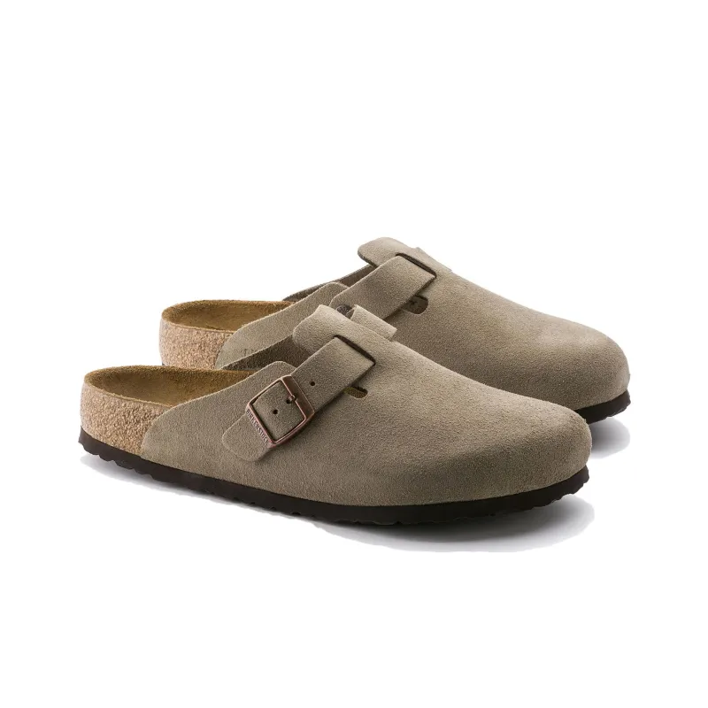 Birkenstock Boston Soft Footbed Suede Regular 'Taupe'-2