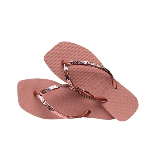 Havaianas Square Header Series Slide Slippers Women's Brick Red