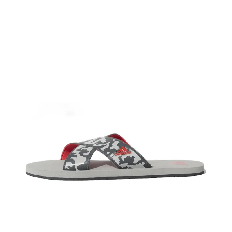 Adidas Rubber Sole Slide Slippers Men's Gray-0