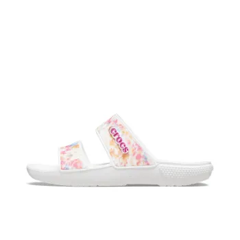 Crocs Classic Clog Rubber Sole Quick-Dry Massage Slide Slippers Unisex White Pink
