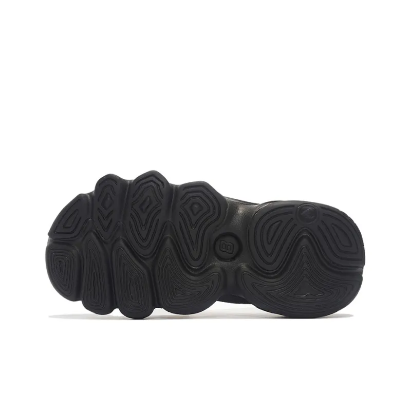 LiNing Quiet Abrasion Resistant Slide Slippers Men's Black-6