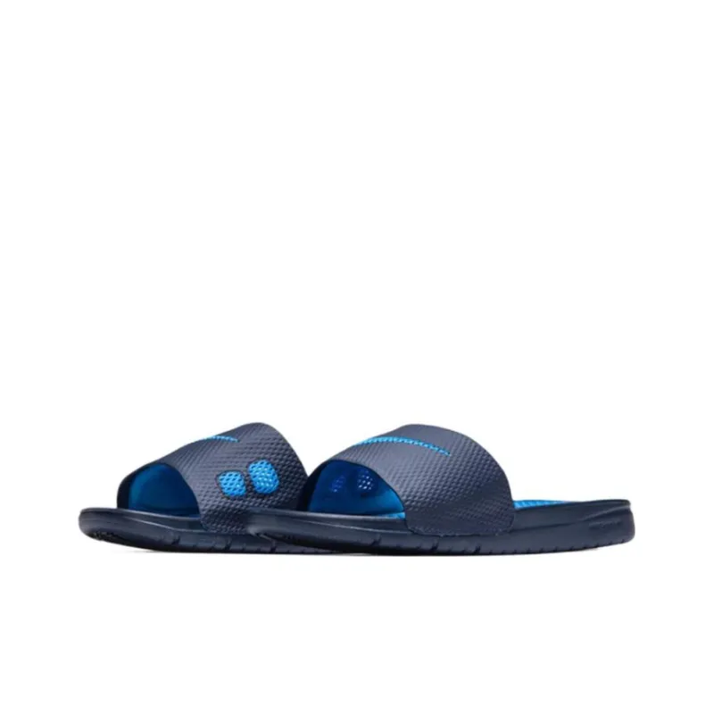 Nike Benassi Solarsoft Slide Sports Slippers Black Blue-2