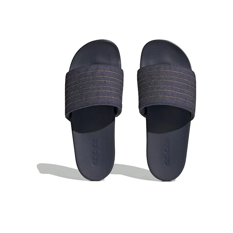 Adidas Adilette Comfort Slides Shadow Navy Preloved Yellow-4