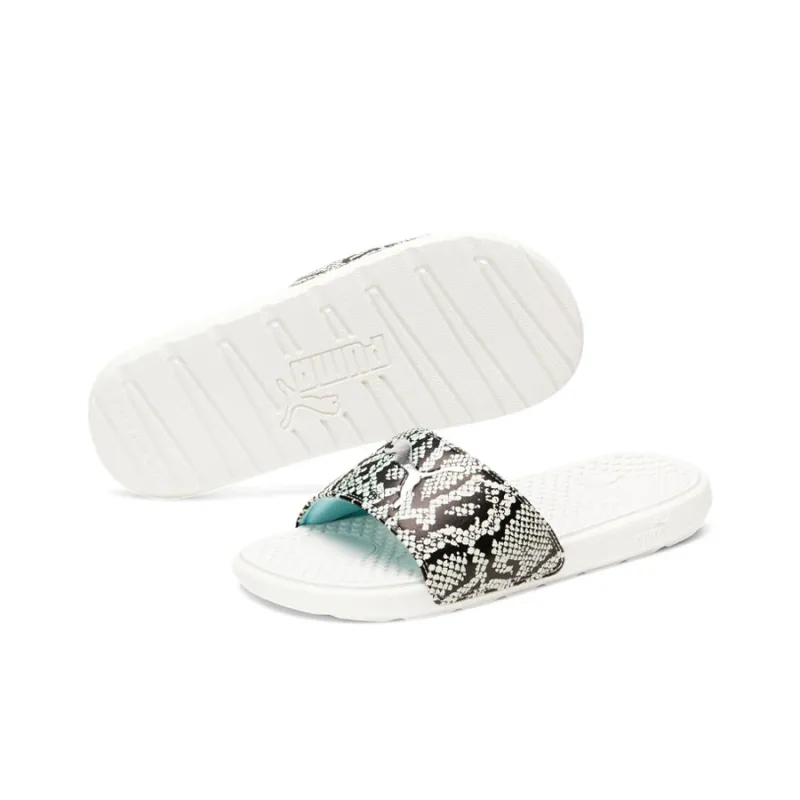 PUMA Cool Cat Snake Slippers White Women's-3
