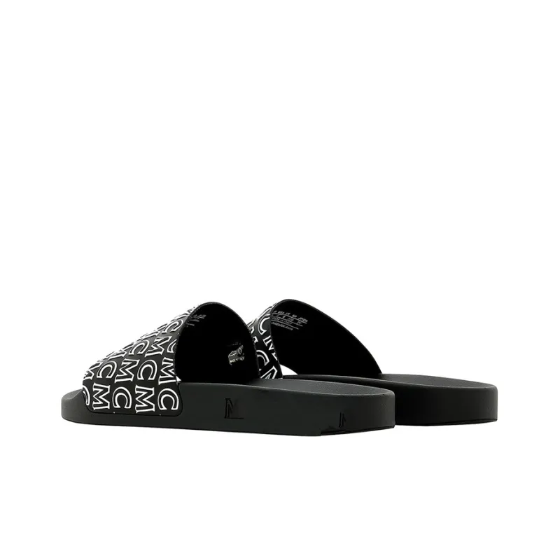 MCM Slide Slippers Women's Black-3