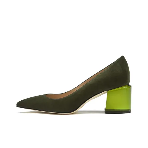 Stuart Weitzman High Heels Women's Olive Green