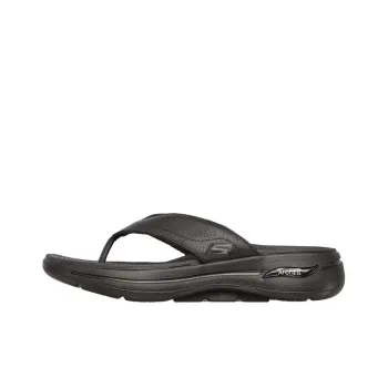 Skechers Go Walk Arch Fit Slip-Resistant Abrasion-Resistant Slide Slippers Men's Black