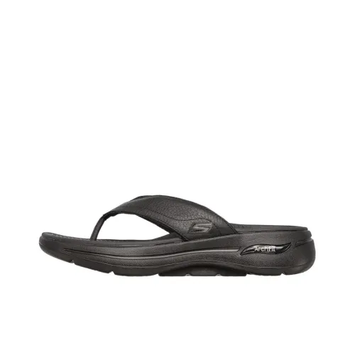 Skechers Go Walk Arch Fit Slide Slippers Men Black