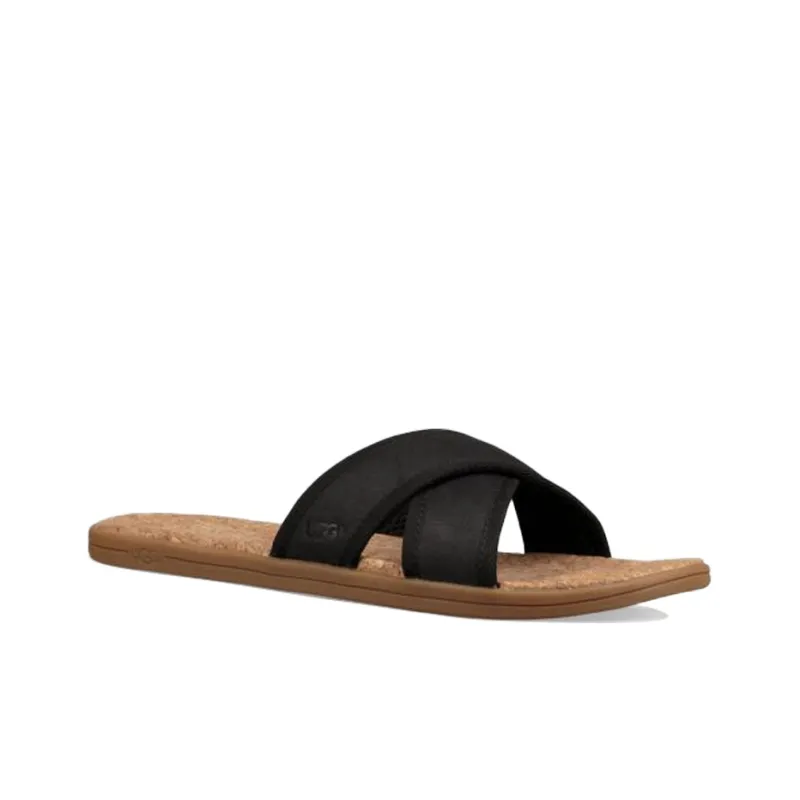 UGG Seaside Slide Cowhide Black Slippers-2