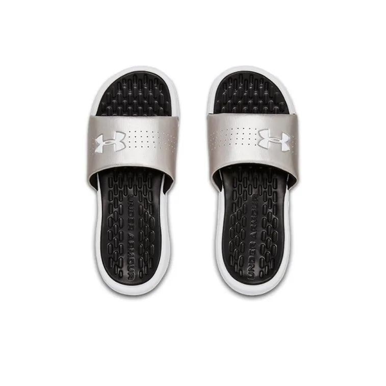 Under Armour Playmaker Fixed Strap Sandals Silver/Gray Women's-3