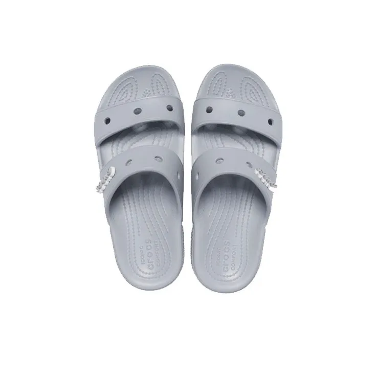 Crocs Classic Double Band Slide Sandals Light Grey-2