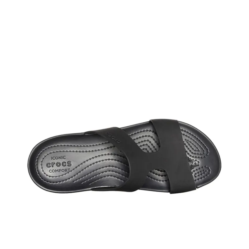 Crocs Serena Slide Slippers Women's Black-4