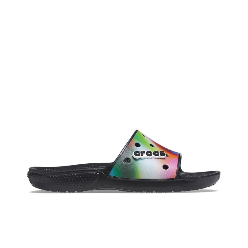 Crocs Colorful Casual Unisex Multi Color Black Slippers-1